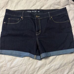 ✨ 2 for $18 ✨ Ava & Viv Dark Indigo Jean Shorts
